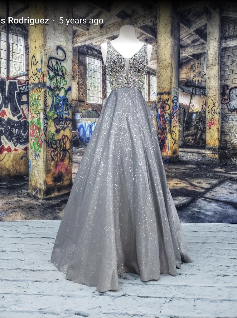 Yellow Brick Road formalwear photograph from the brick-wall series.